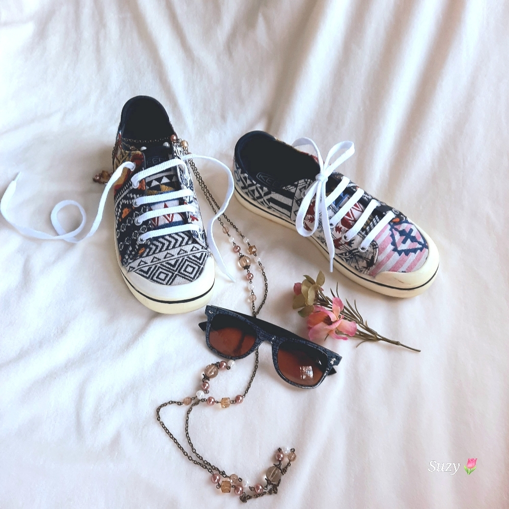 KEEN Sneakers, Lace-Up, Multi-Colour Canvas - Picture 1 of 7